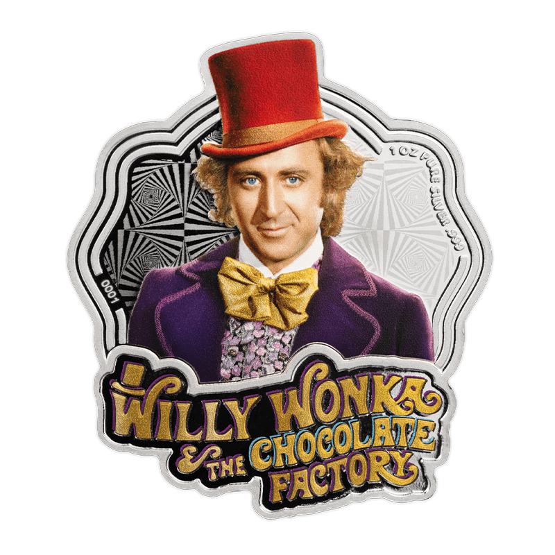 Image for 1 oz Willy Wonka ® Shaped Coin (2024) from TD Precious Metals